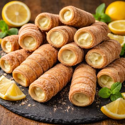 Striezelgebäck Zabajone-Creme