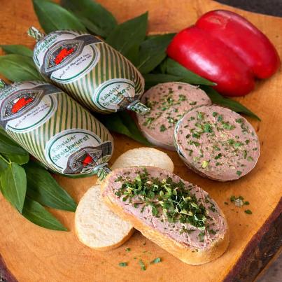 Kalbsleberwurst mit Bärlauch