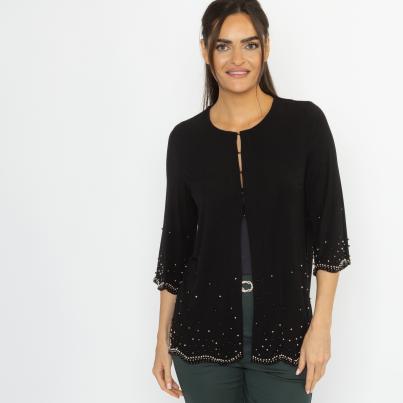MILANO Design Damen-Shirtjacke schwarz