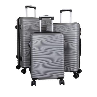 3-tlg. Hartschalenkofferset 'Luxor' silber