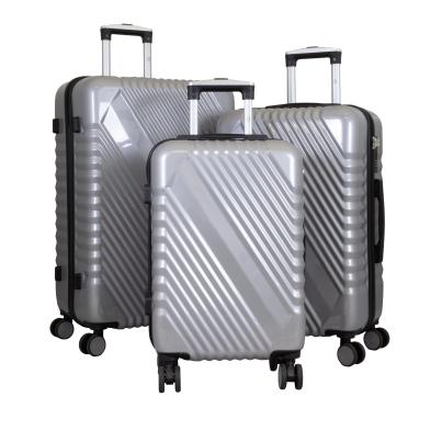 3-teiliges Hartschalenkofferset 'Genua' silber