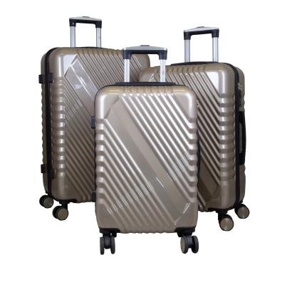 3-teiliges Hartschalenkofferset 'Genua' champanger