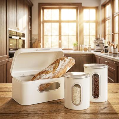 Brotkasten+2er Set Vorratsdosen
