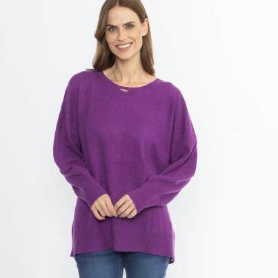 100% KASCHMIR Pullover violett