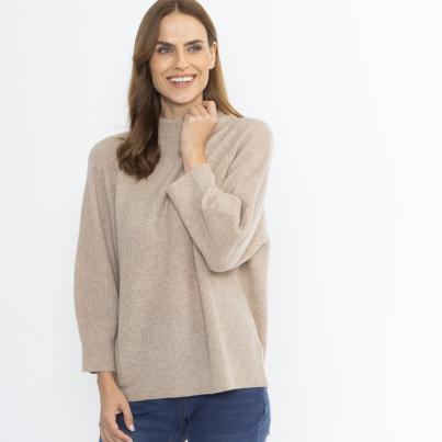 100% KASCHMIR Pullover beige melange