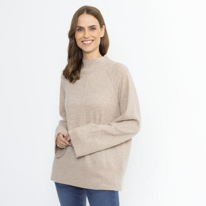 100% KASCHMIR Pullover beige melange