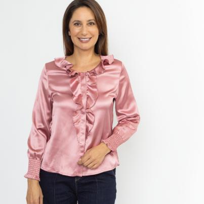 mocca by J. Leibfried Satinbluse rose