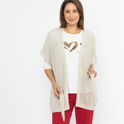 mocca by J. Leibfried Strickjacke stone