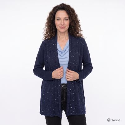 mocca by J. Leibfried Strickjacke dunkelblau