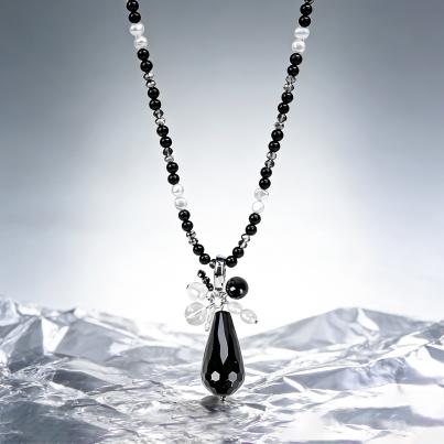 Collier mit Anhänger Achat, SWZPerlen endlos