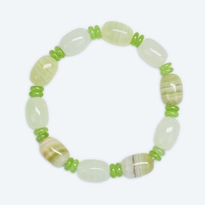 Armband Nephrit, Quarz