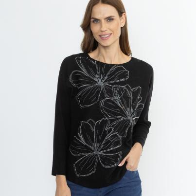 CHRISTIAN MATERNE Damen-Pullover schwarz
