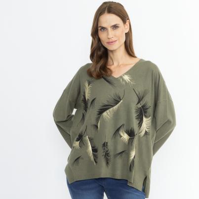 CHRISTIAN MATERNE Damen-Pullover oliv
