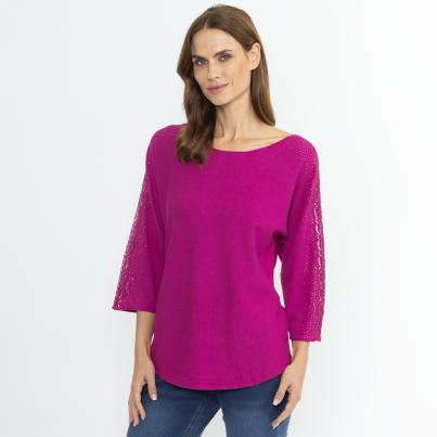 CHRISTIAN MATERNE Damen-Pullover fuchsia