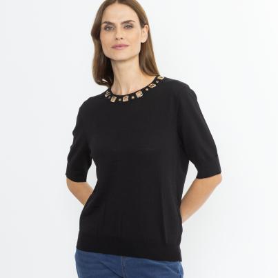 CHRISTIAN MATERNE Damen-Pullover schwarz