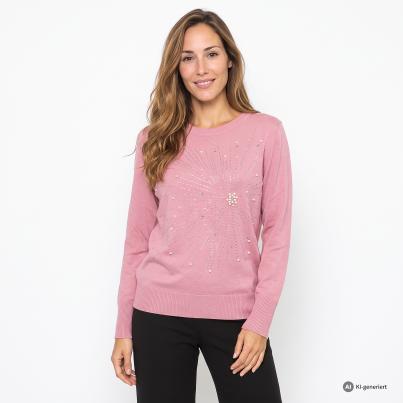Kernig by Sarah Kern Pullover Perlen pink
