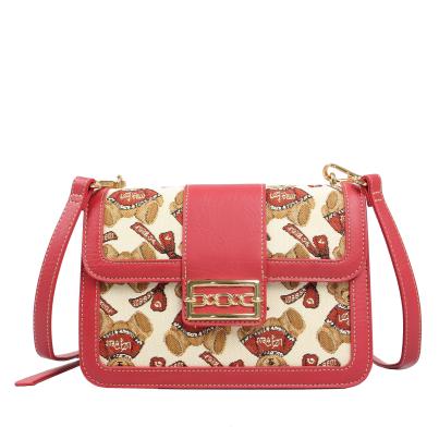 Henney Bear Umhängetasche rot/multicolor