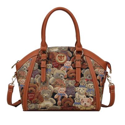 Henney Bear Henkeltasche cognac/multicolor