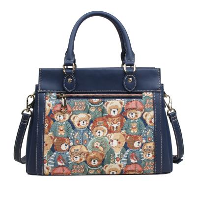 Henney Bear Henkeltasche blau/multicolor
