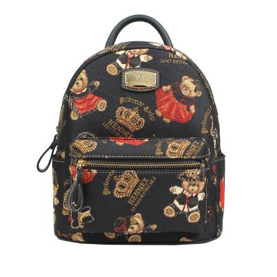 Henney Bear Rucksack schwarz/multicolor