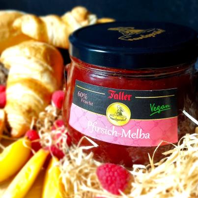 Pfirsich Melba Maxi-Glas