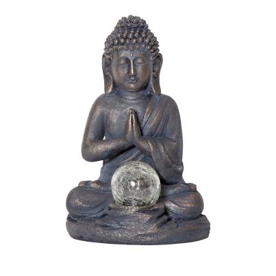 Outdoor-Buddha mit Solarkugel