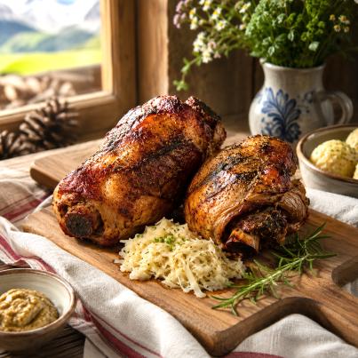 Krustenhaxenduo Rautenschnitt