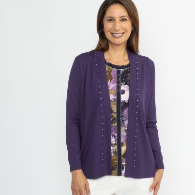 RÖSSLER SELECTION Damen-Shirt dunkellila