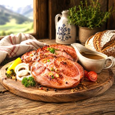 Krustenbraten mit Bratensoße