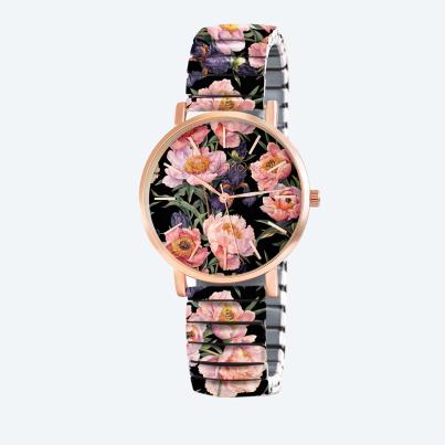 ChocoMoon Damenuhr "Peonies Impression" Quarz