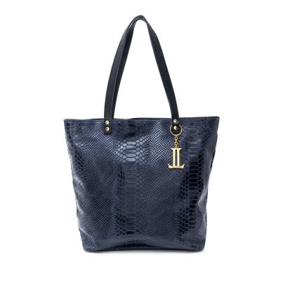 Luca Lorenzo Schultertasche dunkelblau mit Prägung