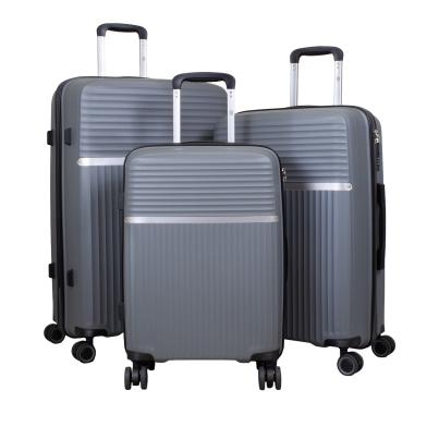 3-teiliges PP-Hartschalenkofferset 'Trento' silber