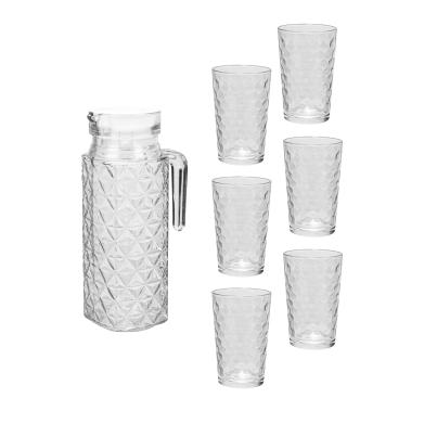 Wasserkaraffe-Set aus Glas