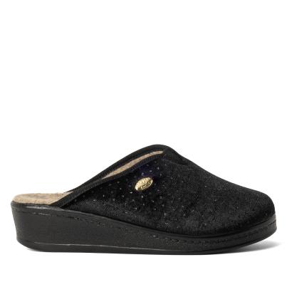 SANITAL LIGHT Damenhausschuh schwarz sparkle