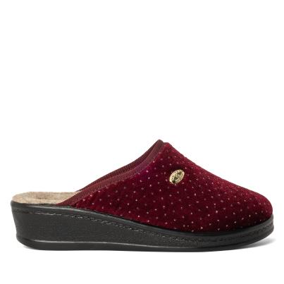 SANITAL LIGHT Damenhausschuh burgundy sparkle