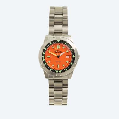 DELMA Taucheruhr "Quattro" Automatik orange