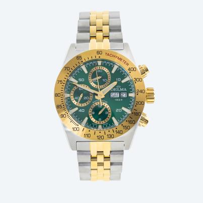 DELMA Herrenuhr "Montego Automatik" bicolor-grün
