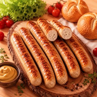 Geflügel-Bratwurst im Saitling