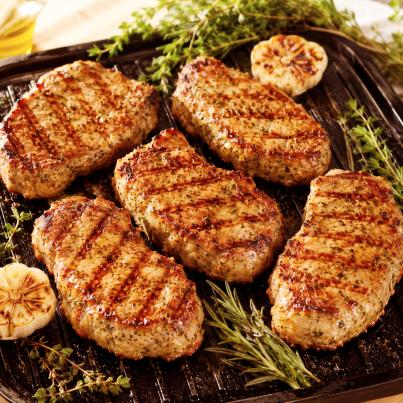 Schweinerückensteaks Kräuter