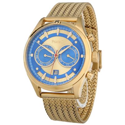 PortaS Herren-Automatikuhr "Rheticus", gold-blau