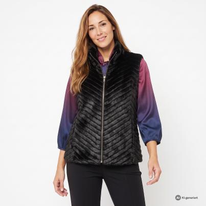 TRENDS by J. Leibfried Fellweste schwarz