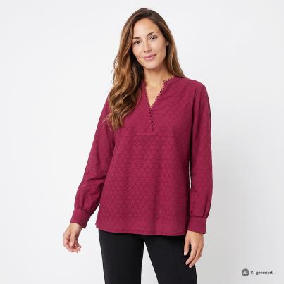 TRENDS by J. Leibfried Spitzenbluse beere