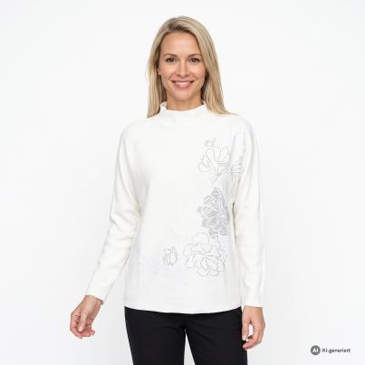 CHRISTIAN MATERNE Damen-Pullover offwhite