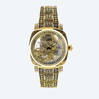 Leno Leontis Automatikuhr "Cesenatico " antik-gold