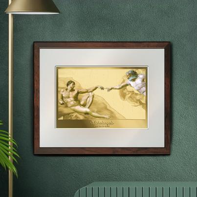 Michelangelo Bild im Rahmen "The Creation of Adam"