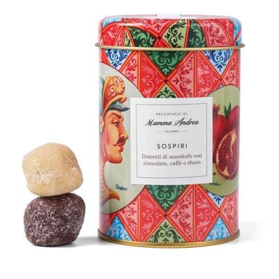 Weiche Mandelküsschen mit Schokolade, Kaffee & Rum