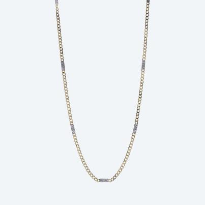 Kette 375 Gelbgold/Weißgold ca. 45 cm