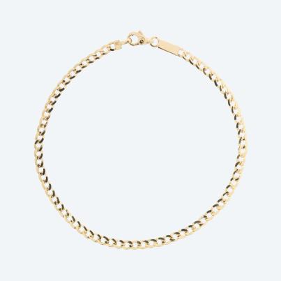Panzerarmband 585 Gelbgold, ca. 20 cm