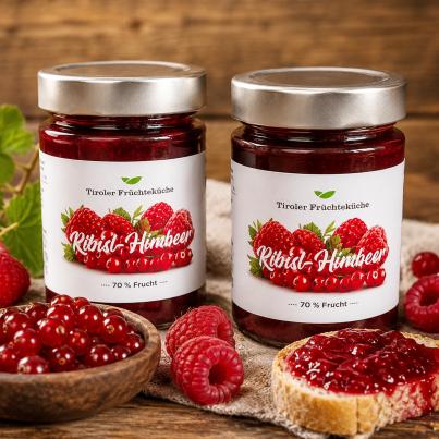 Ribisl-Himbeer-Fruchtaufstrich