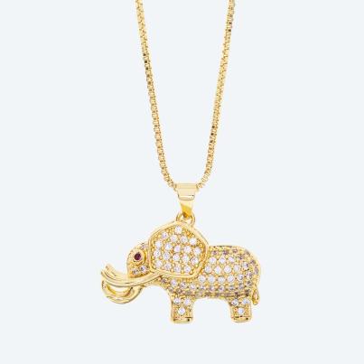 Christian Materne Anhänger Elefant + Kette Messing